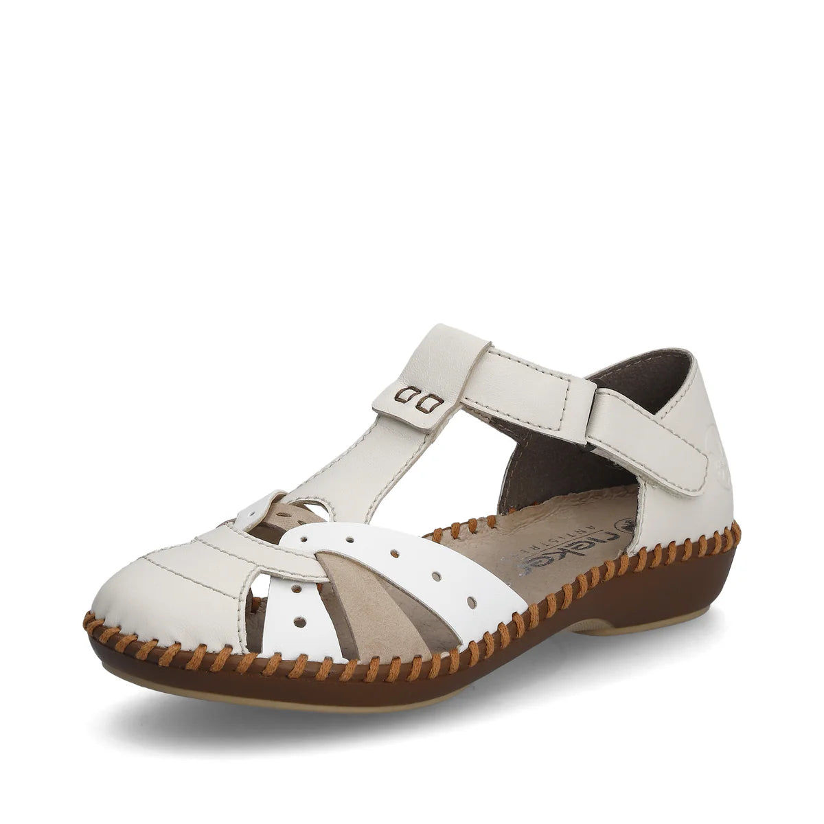 Rieker Women's Ankle Strap Sandal - Cream | M1655-62