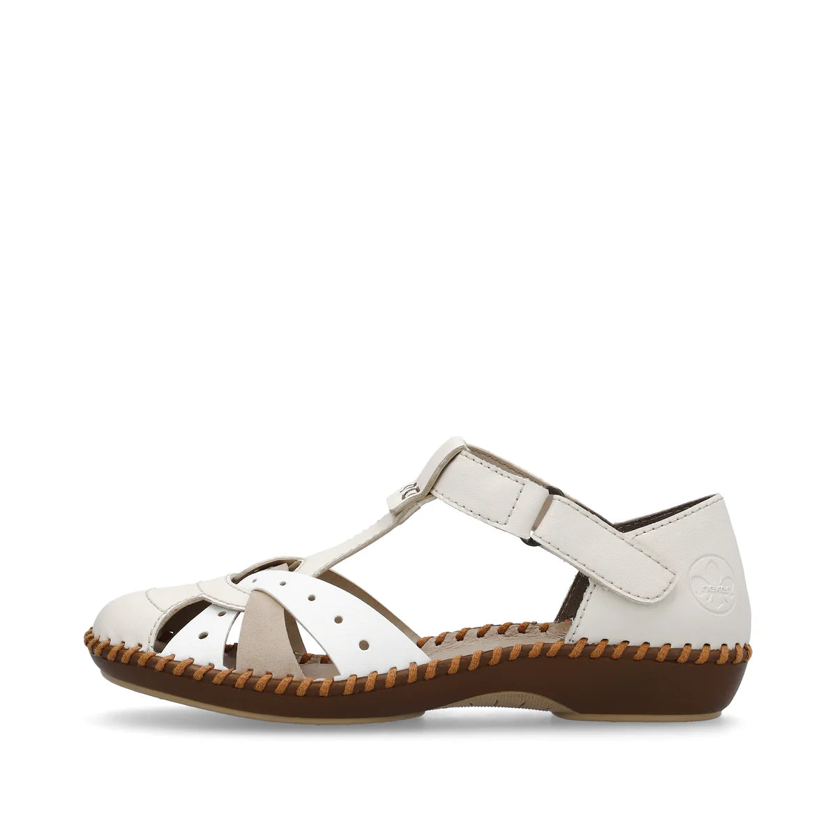 Rieker Women's Ankle Strap Sandal - Cream | M1655-62