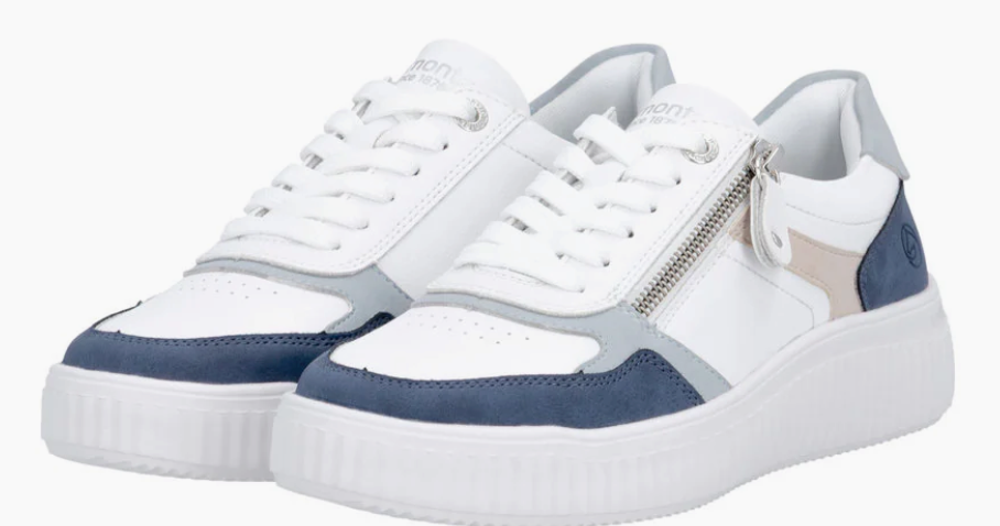 Remonte Women's Leather Trainer - White | D3E05-80