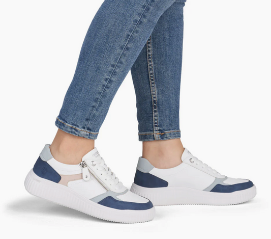 Remonte Women's Leather Trainer - White | D3E05-80