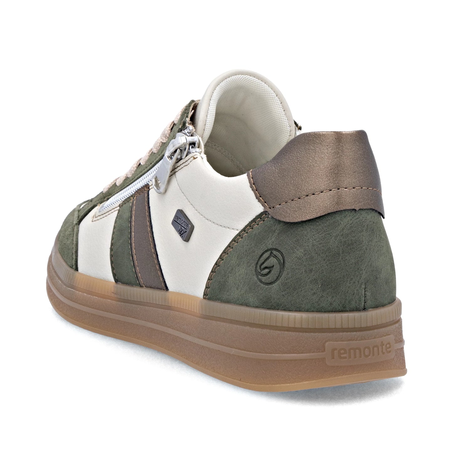Remonte Women's Zip Trainers | Green/ Multi| D2C04-60