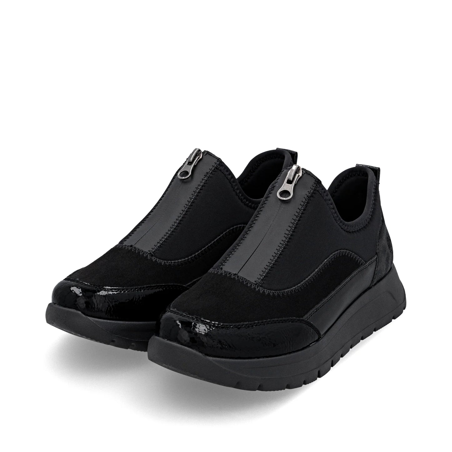 Remonte Women's Zip Shoes | Black Combi | D2V01-04