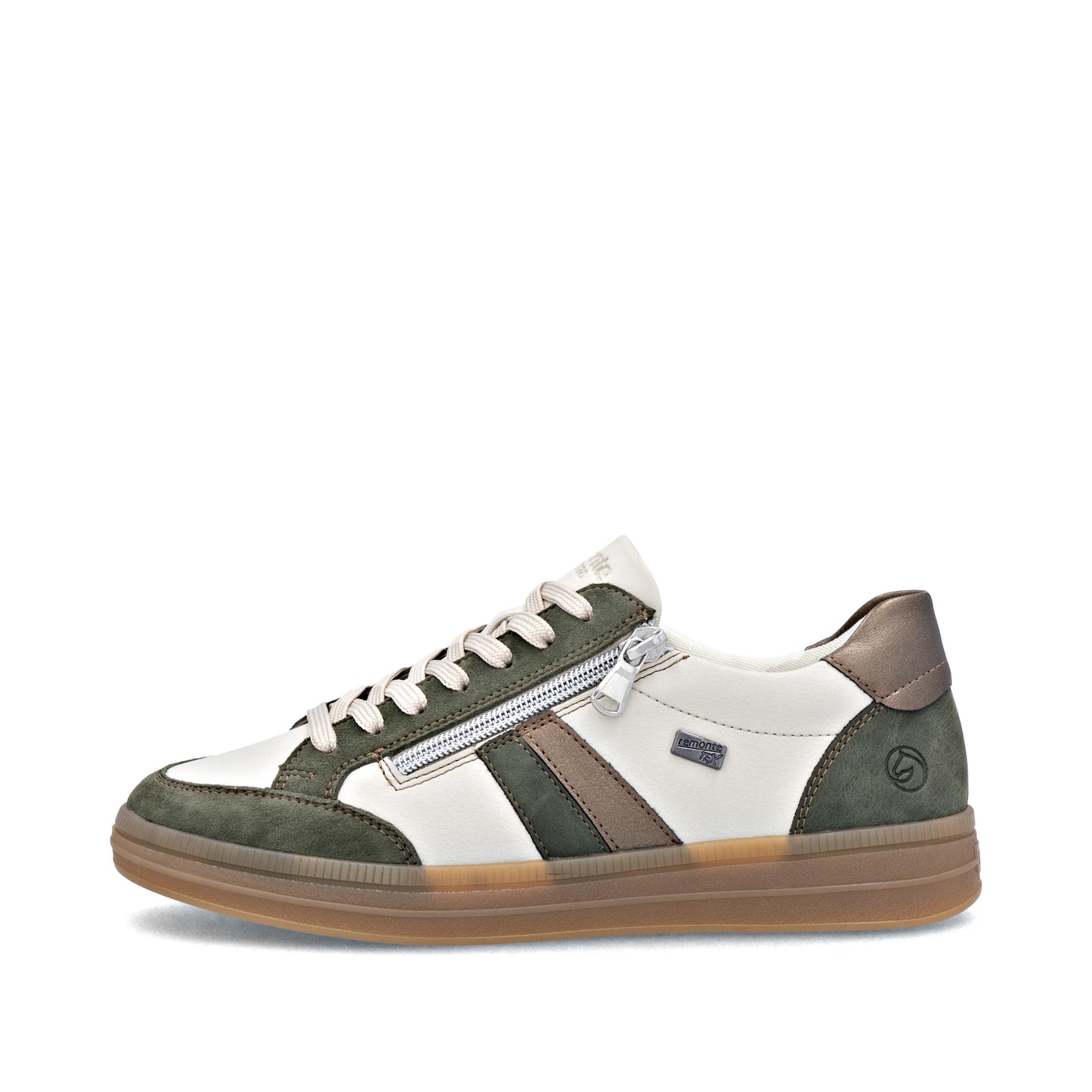 Remonte Women's Zip Trainers | Green/ Multi| D2C04-60