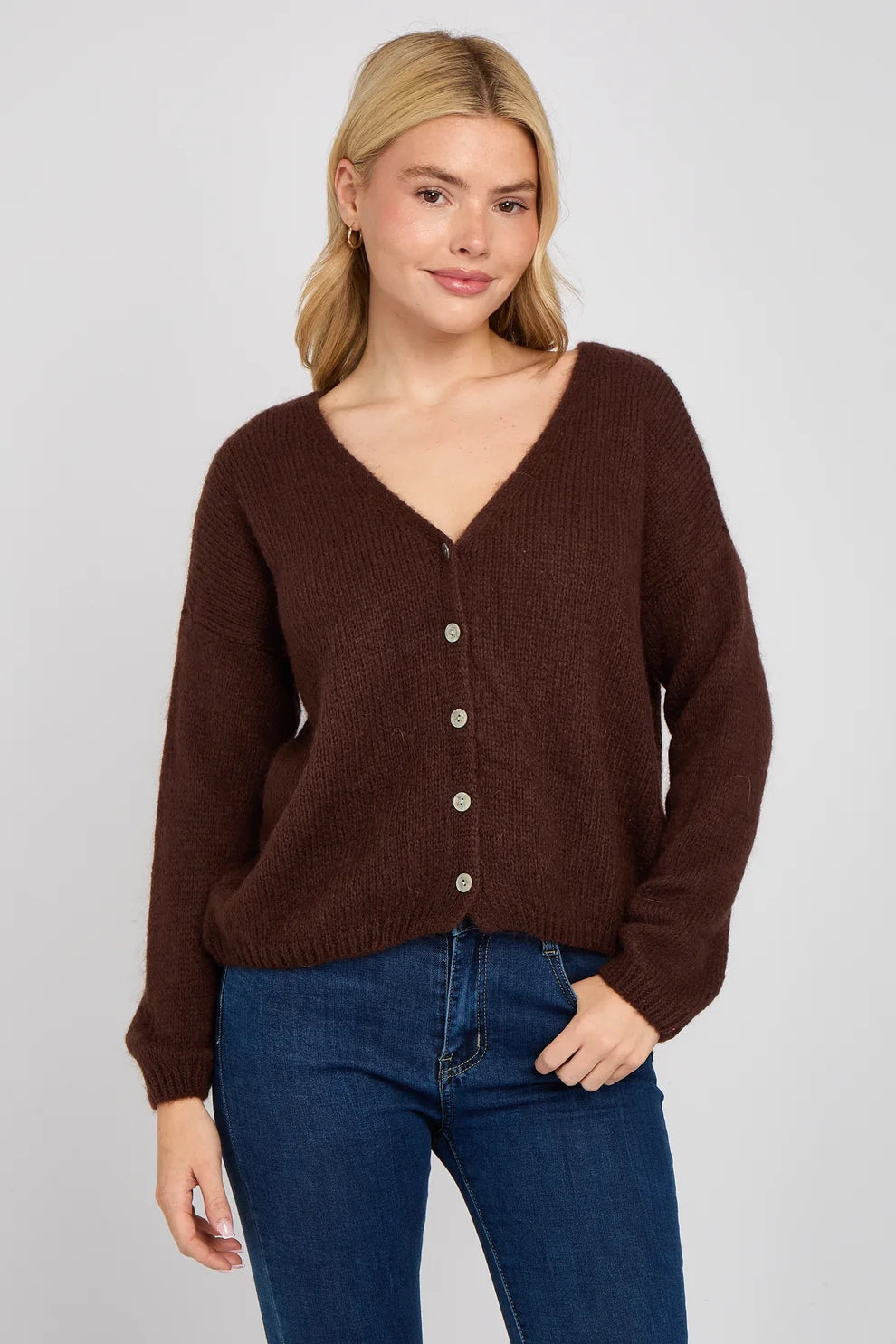 G7 Mohair Button Through Cardigan