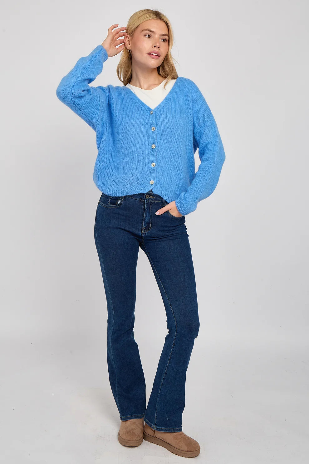 G7 Mohair Button Through Cardigan