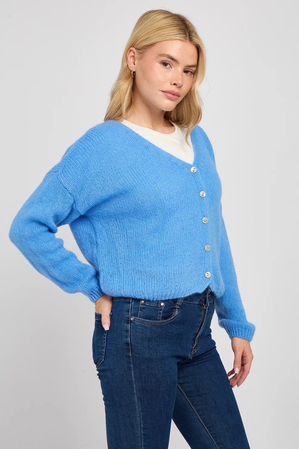 G7 Mohair Button Through Cardigan