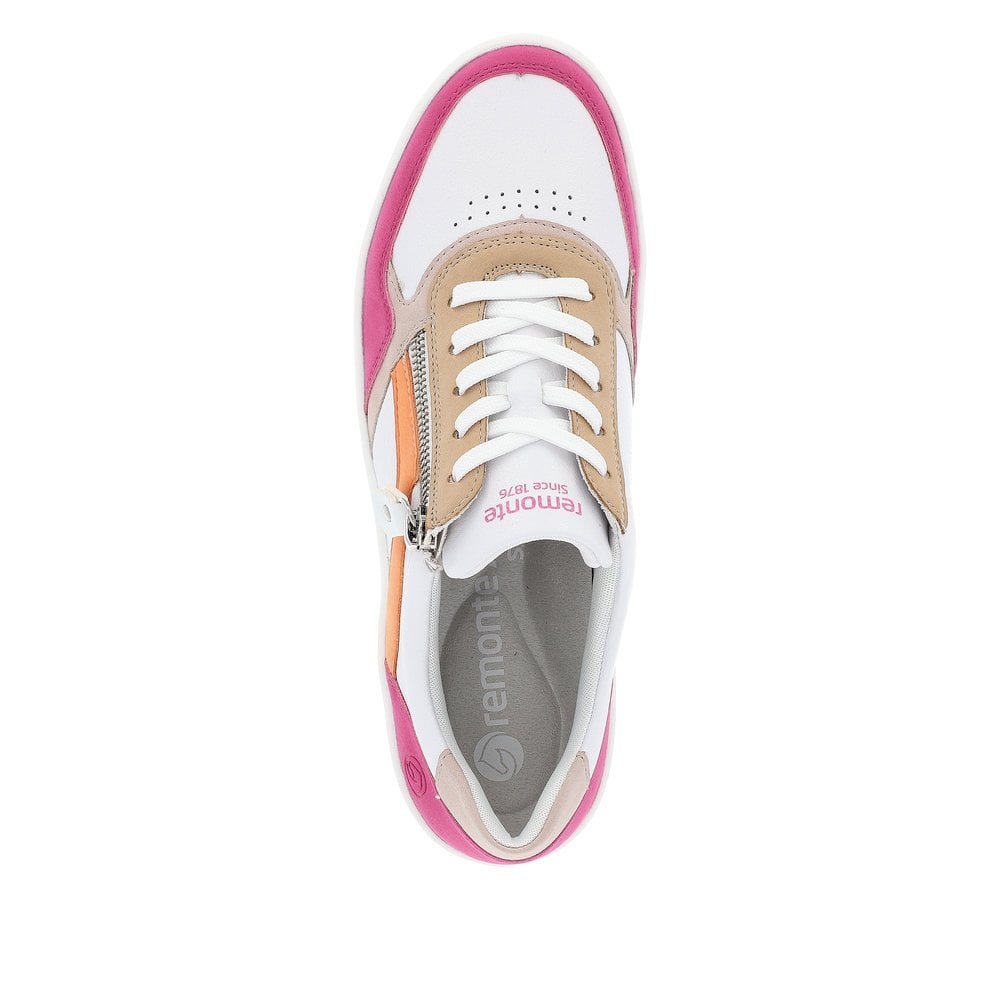 Remonte Trainers D0J01 Ladies Shoes White Combi