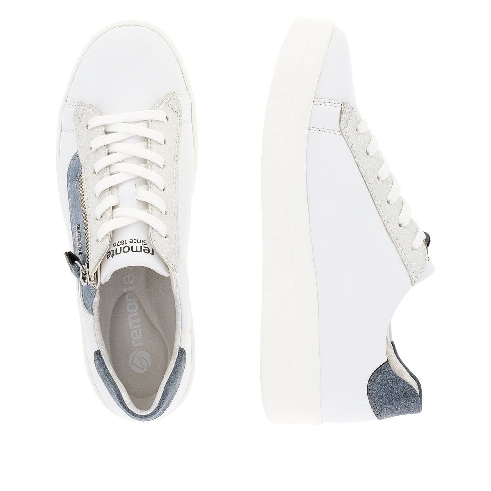 Remonte Trainers D0J03 Ladies Shoes White Combi