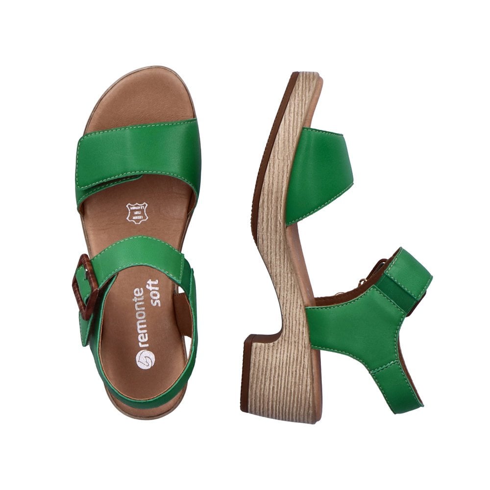 Remonte Sandals D0N52 Ladies Shoes Green