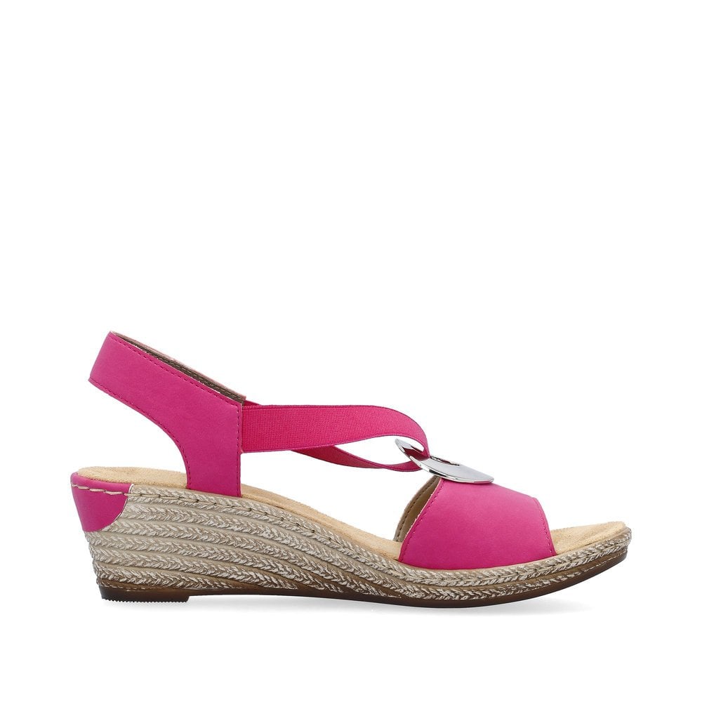 Rieker Sandals 624H6 Ladies Shoes Pink