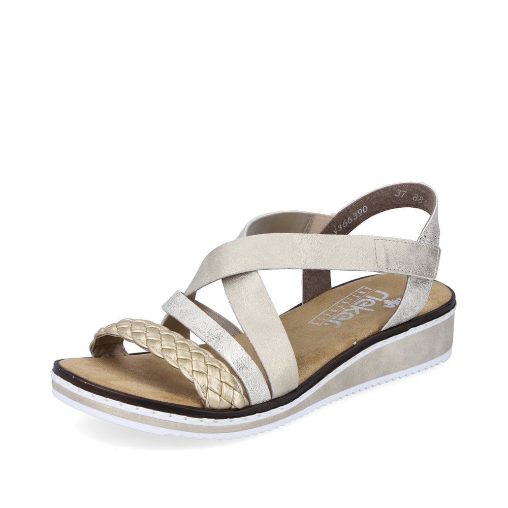 Rieker Sandals V3663 Ladies Shoes Gold