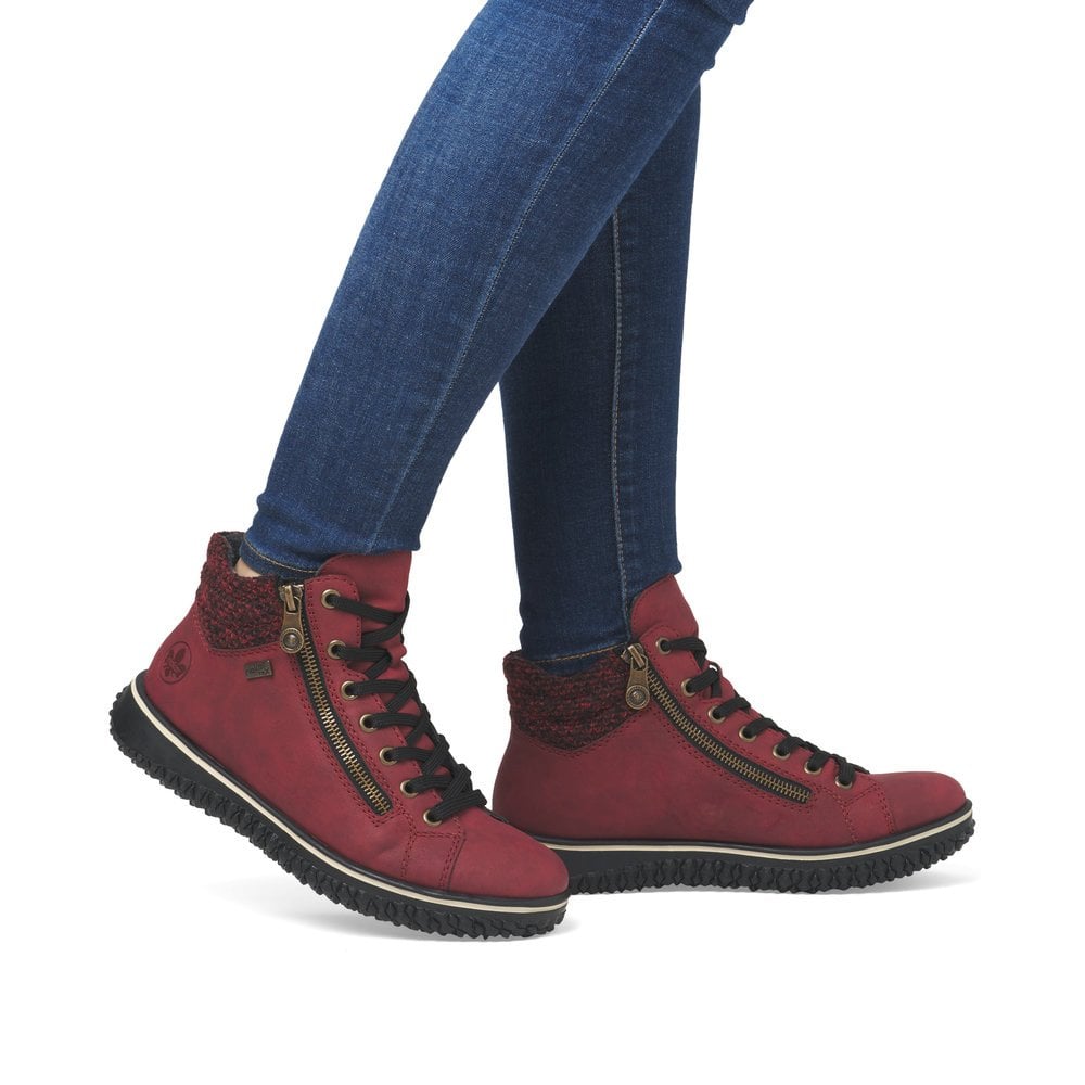 Rieker Z4263 Ladies Boots Red