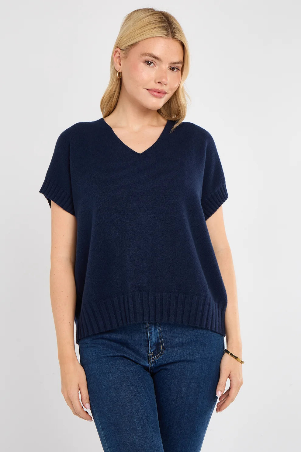 G7 V-Neck Cap Sleeve Jumper