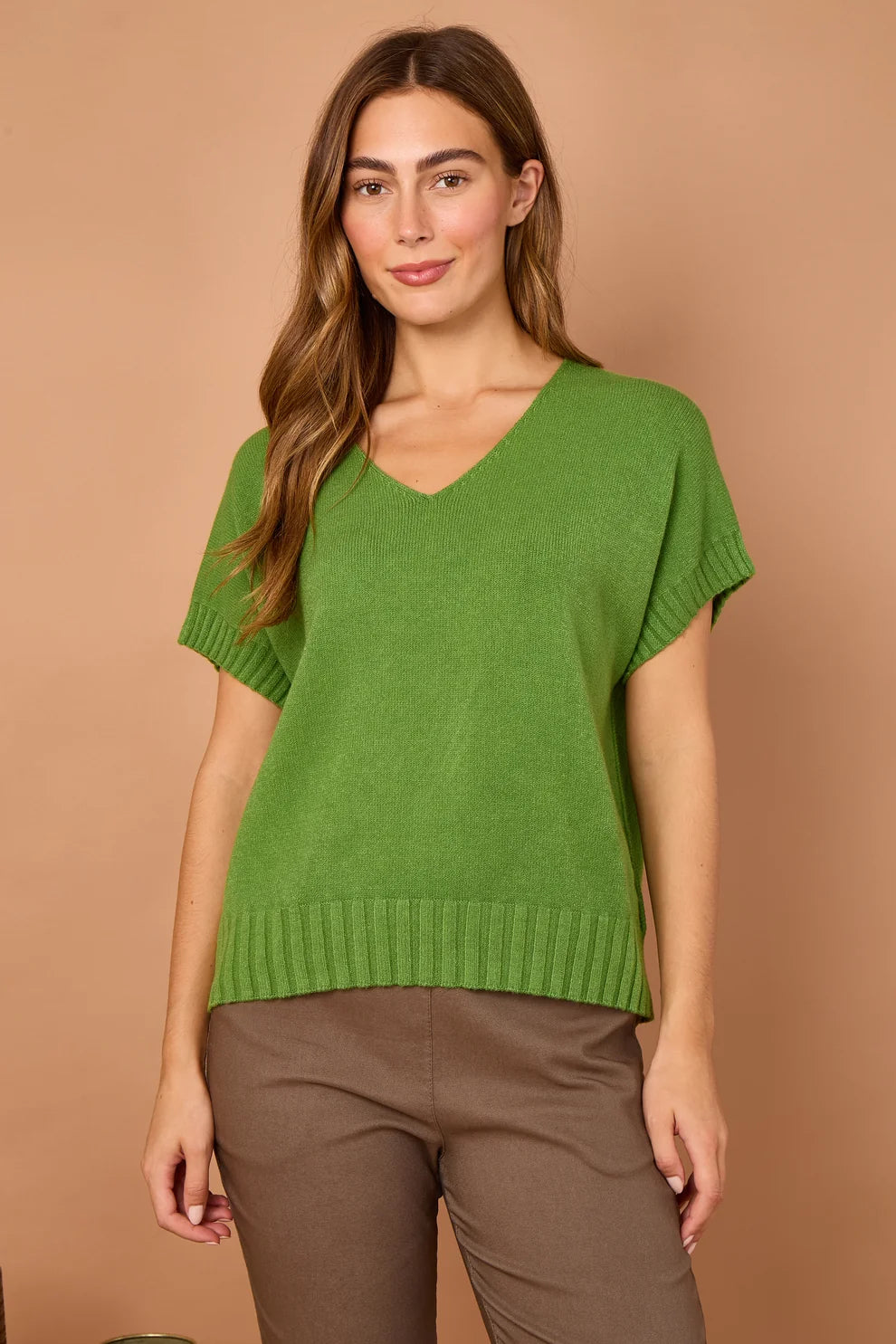 G7 V-Neck Cap Sleeve Jumper