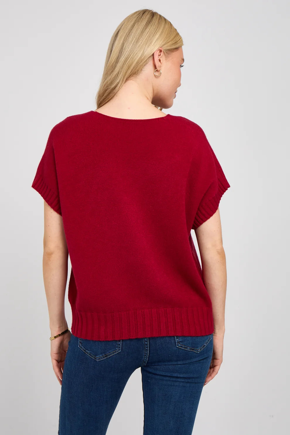 G7 V-Neck Cap Sleeve Jumper
