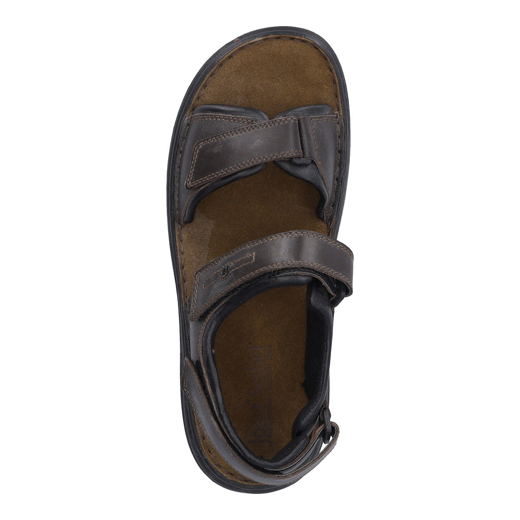 Josef Seibel Rafe Mens Sandals open-toe leather sandal with three fully adjustable straps  Colours Ltd, Colours, Colours Farnham, Colours Shoes