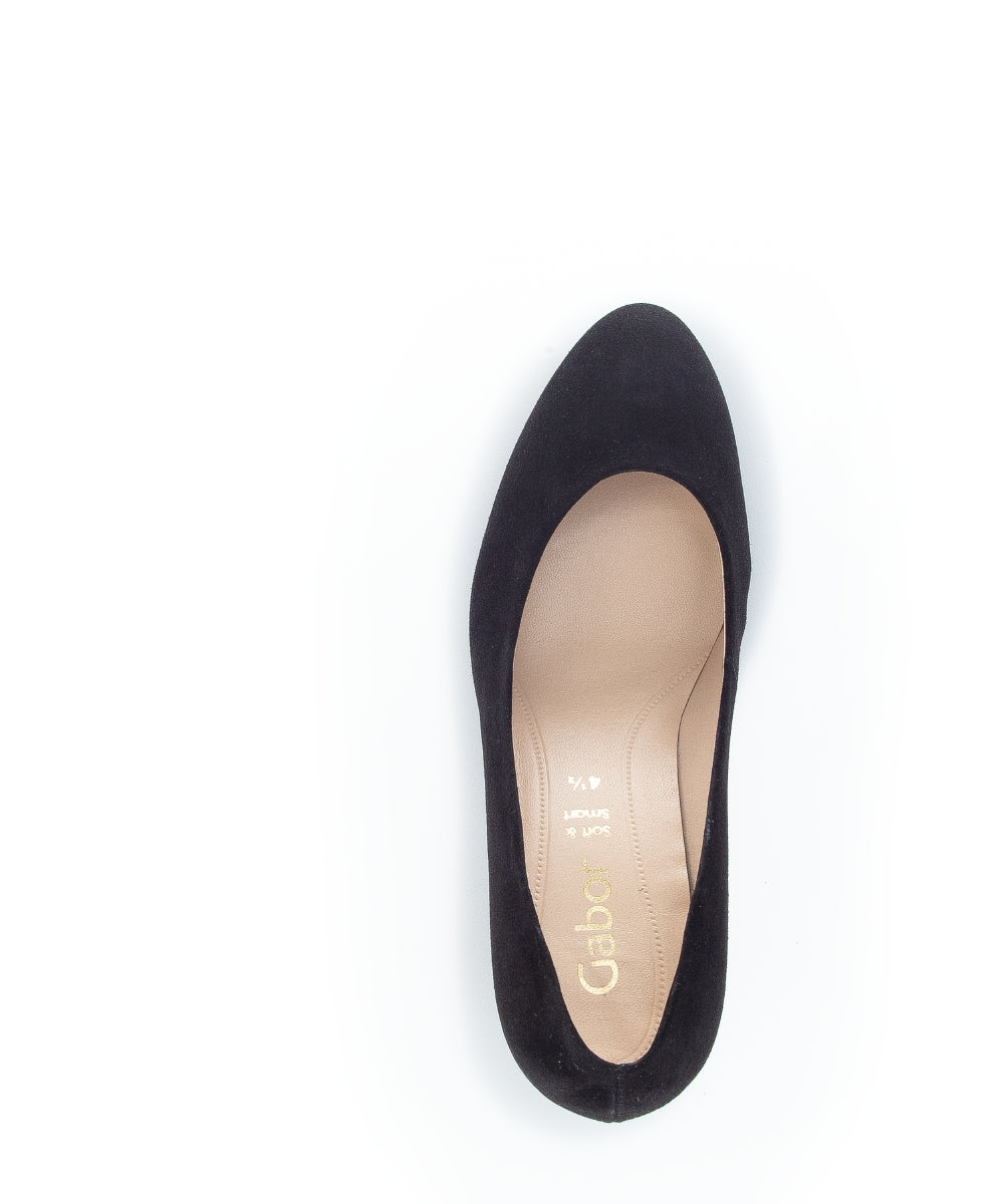 Gabor Edina 21.410 Ladies Court Shoes suede, leather, premium, luxurious Colours Ltd, Colours, Colours Farnham, Colours Shoes