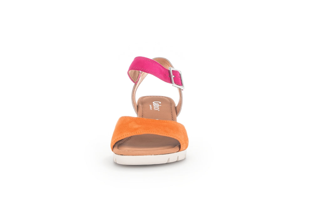 Gabor Nieve 22.042 Ladies Wedge Sandals suede, buckle, wedge heels Colours Ltd, Colours, Colours Farnham, Colours Shoes