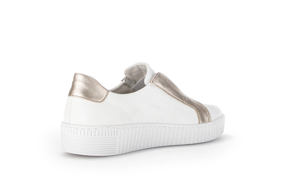 Gabor 23.335.23 Ladies Slip-on Fashion Trainers leather upper, slip on, metallic gold, luxuriuos Colours Ltd, Colours, Colours Farnham, Colours Shoes