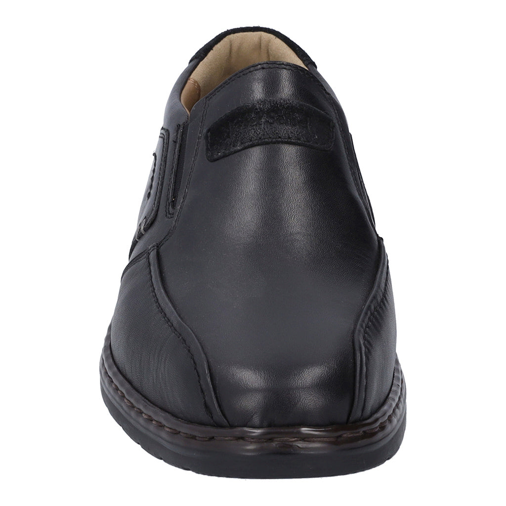 Josef Seibel Alastair 03 Mens Shoes black leather slip-on shoe, padded ankle collar  Colours Ltd, Colours, Colours Farnham, Colours Shoes