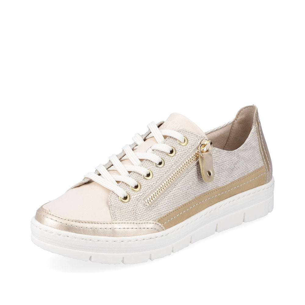 Ladies hot sale metallic trainers