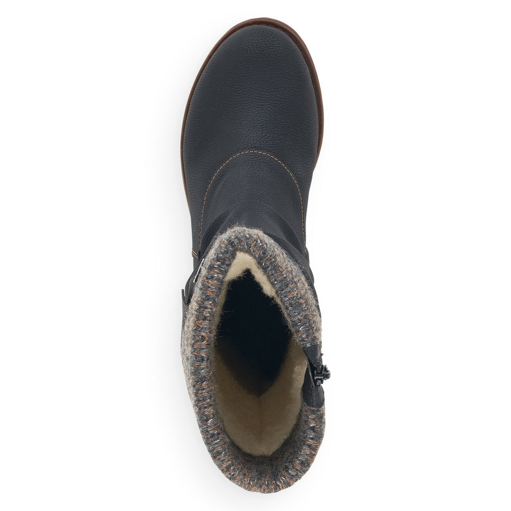 Remonte D8070 Womens Boots ◉ Black/Tan