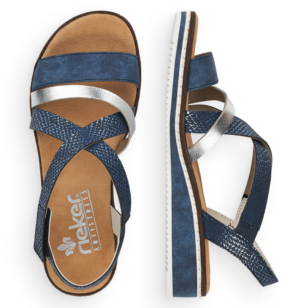 Rieker V3663 Ladies Sandals      Upper Material: Synthetic Material     Width: F     Heel Height: 35.1mm     Lining:     Sole: RIRICON-sole     Removable Insole: No Colours Ltd, Colours, Colours Farnham, Colours Shoes