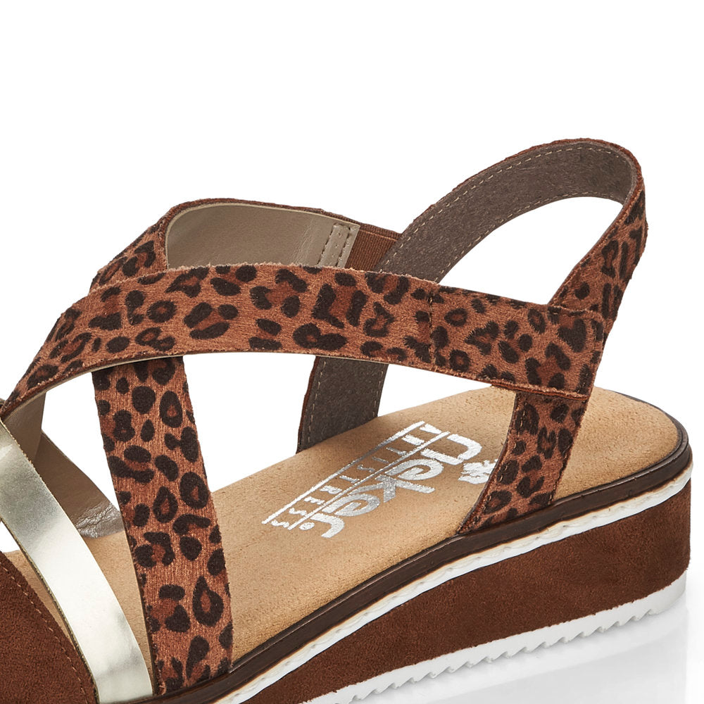 Rieker V3663 Ladies Sandals      Upper Material: Synthetic Material     Width: F     Heel Height: 35.1mm     Lining:     Sole: RIRICON-sole     Removable Insole: No Colours Ltd, Colours, Colours Farnham, Colours Shoes